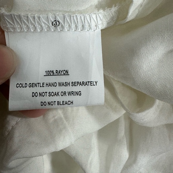 Saints+Secrets flare ruffle Swiss dot a line crochet mini skirt white size S - Picture 8 of 8